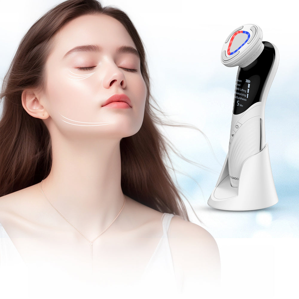 MAXGROOM D849 9-i-1-massasjeapparat med plejefunktion - hvid