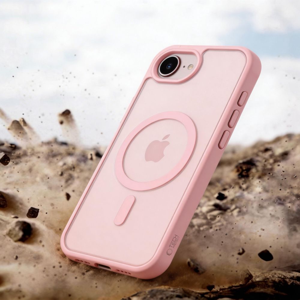 Tech-Protect BasicMag MagSafe Case til iPhone 16e / 17e - Matte Pink