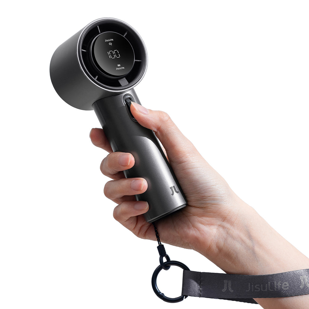 Jisulife Handheld Fan Pro1 S 5000mAh FA53PRO Mini Blower Portable USB Metal Fan - mørk grå