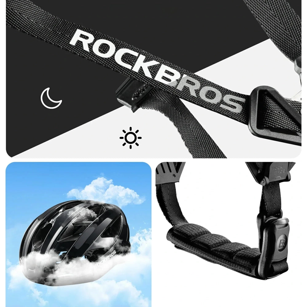 Rockbros LK-69 Bike Helmet with Reinforced Frame 58-62 cm - Black