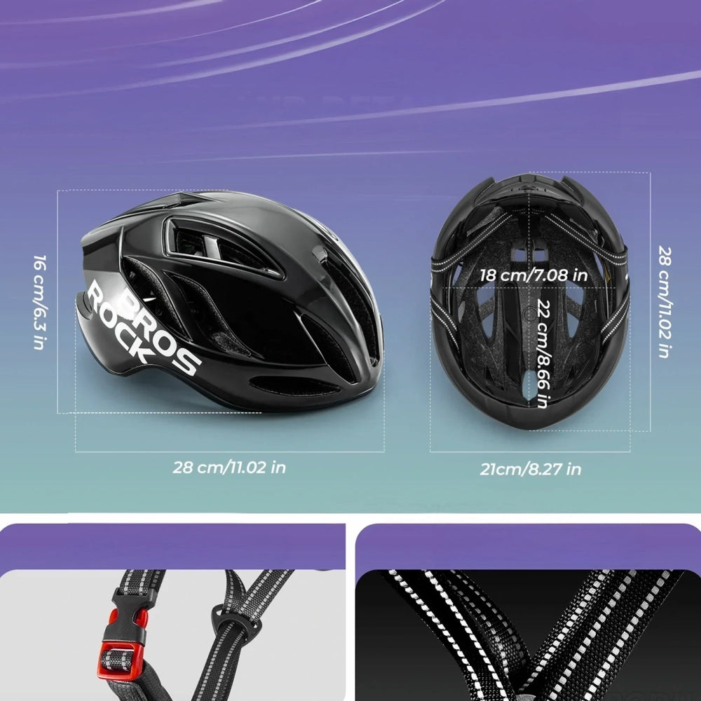 Rockbros TS-42 Lightweight Bike Helmet 58-62 cm - Black