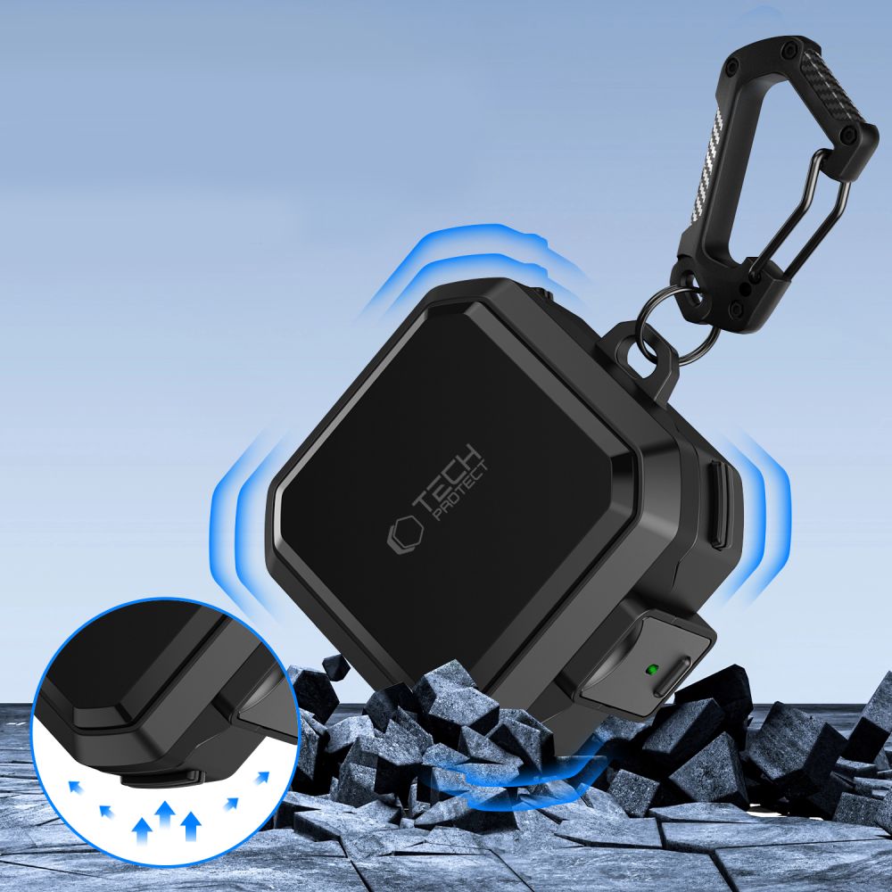 Tech-Protect Carbonox MagSafe Case til Samsung Galaxy Buds 4 / 4 Pro - sort
