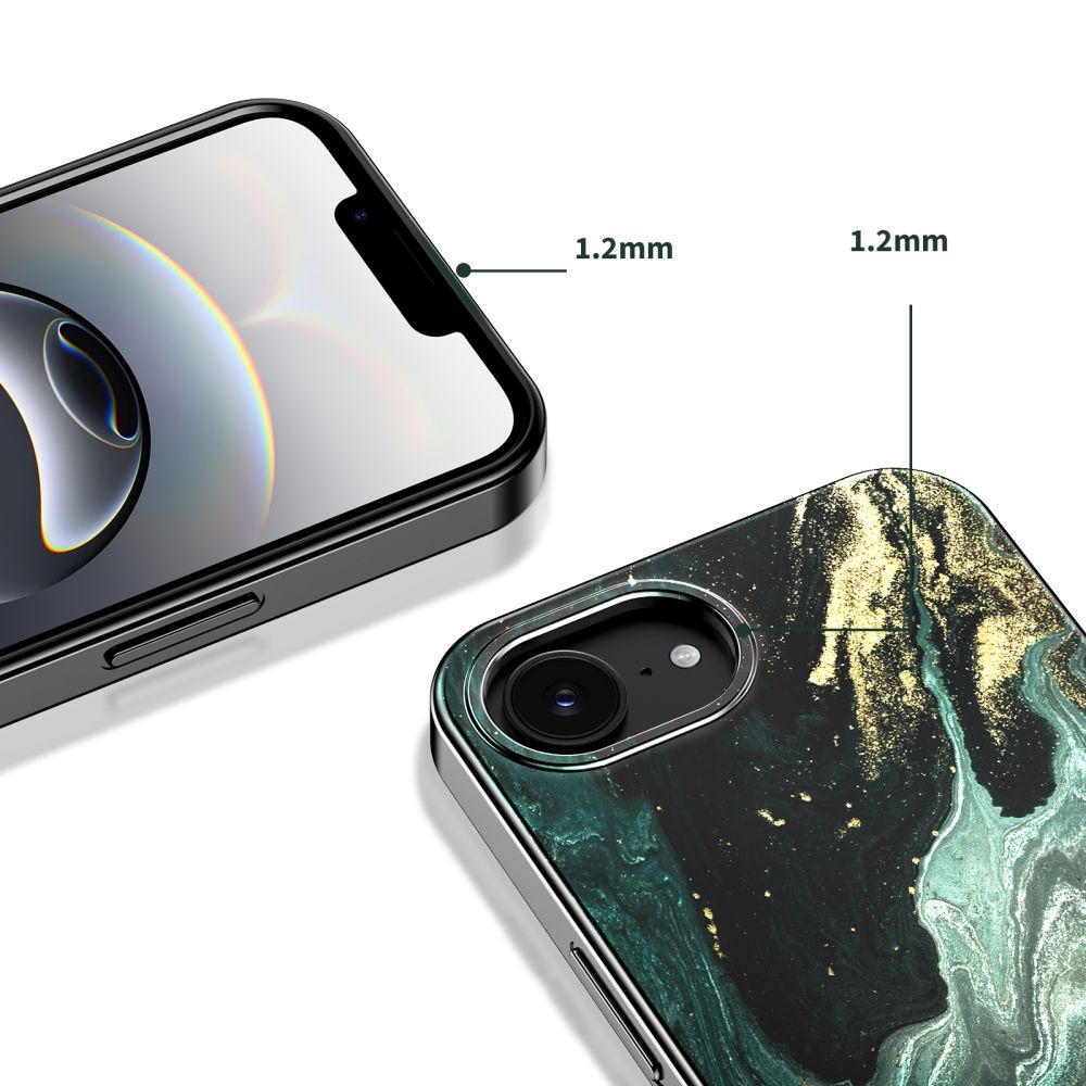 Tech-Protect Lamano MagSafe Case til iPhone 16e / 17e - sort og grøn