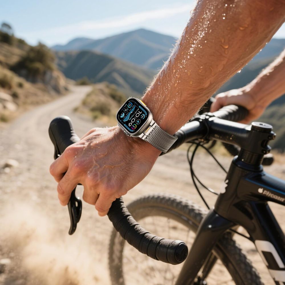 Tech-Protect Milano Vanguard Armbånd til Apple Watch (44 / 45 / 46 / 49 mm) - Titan