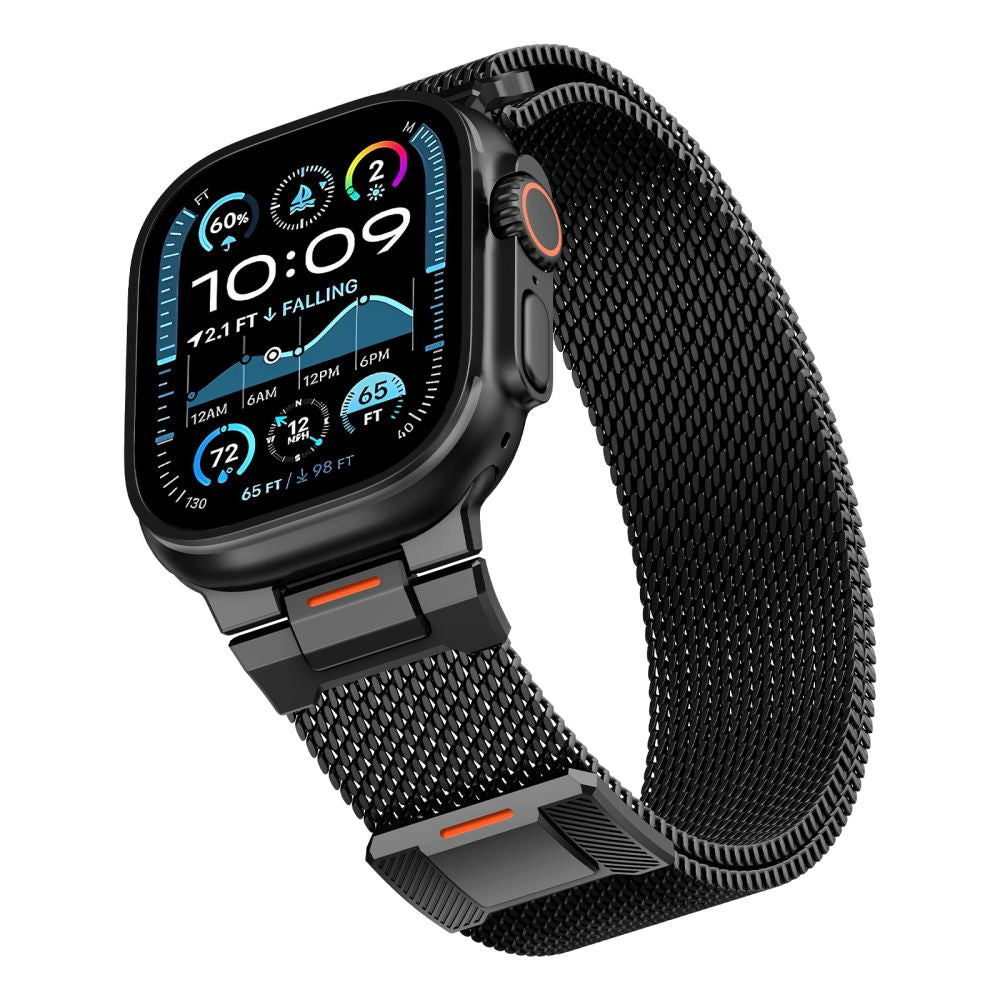 Tech-Protect Milano Vanguard armbånd til Apple Watch (44 / 45 / 46 / 49 mm) - sort