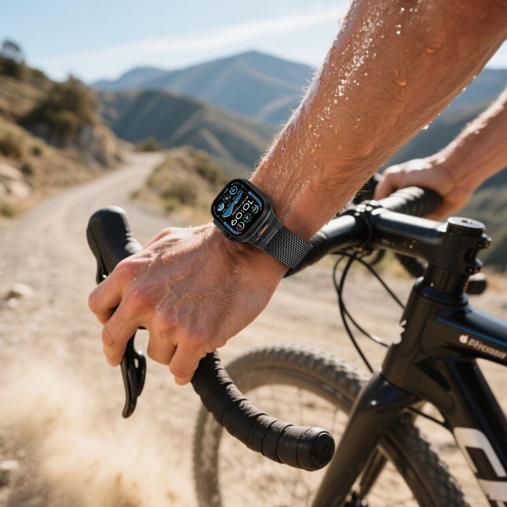 Tech-Protect Milano Vanguard armbånd til Apple Watch (44 / 45 / 46 / 49 mm) - sort