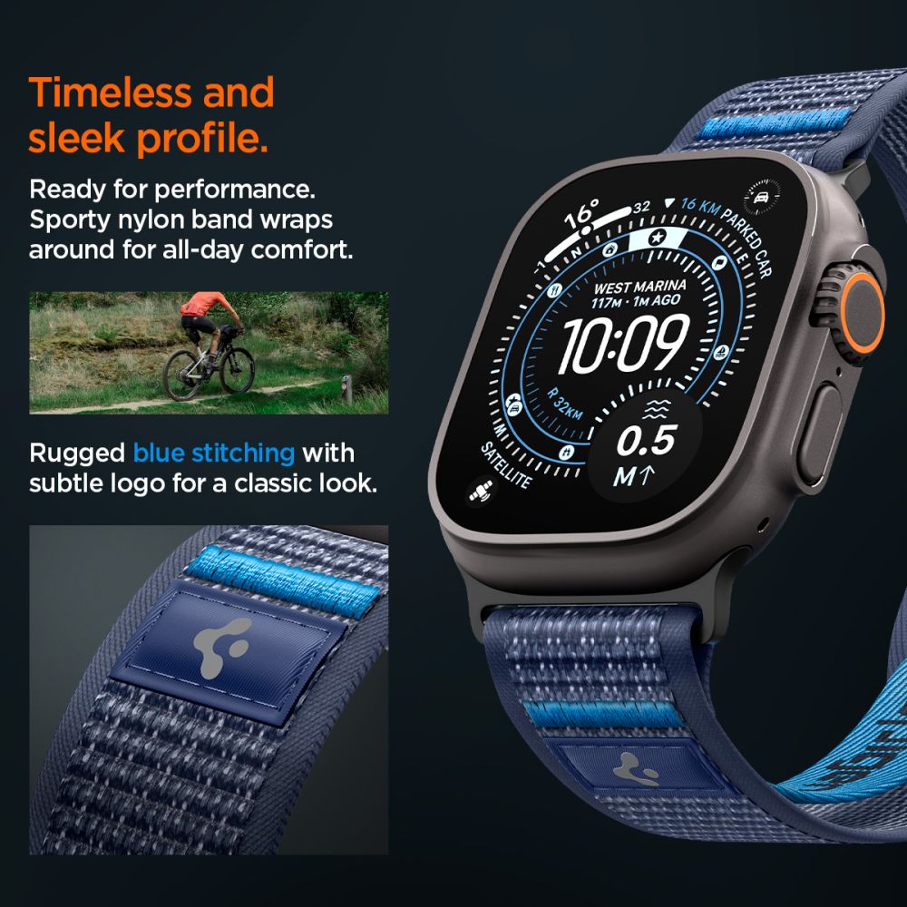 Spigen Athlex Air 2 rem til Apple Watch (44 / 45 / 46 / 49 mm) - Navy Blue