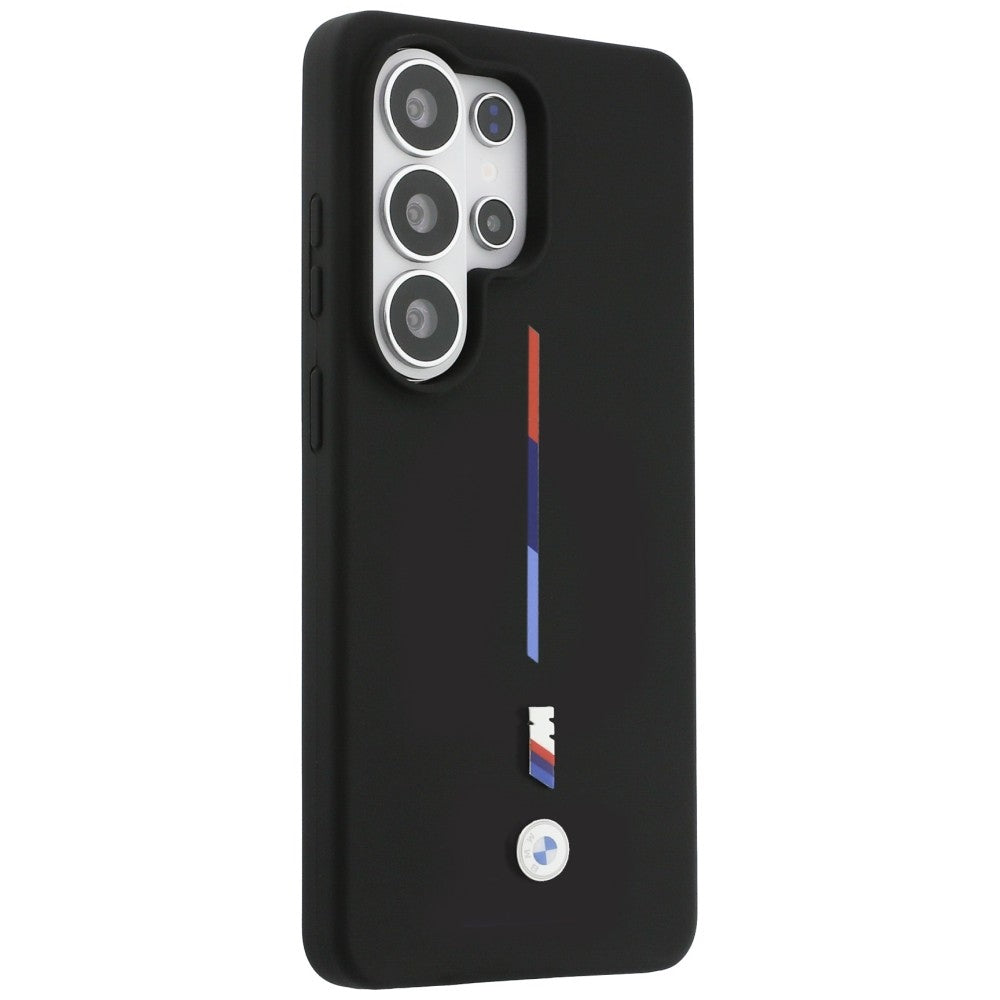 BMW M Silicone Tricolor Line MagSafe Case til Samsung Galaxy S26 Ultra - sort