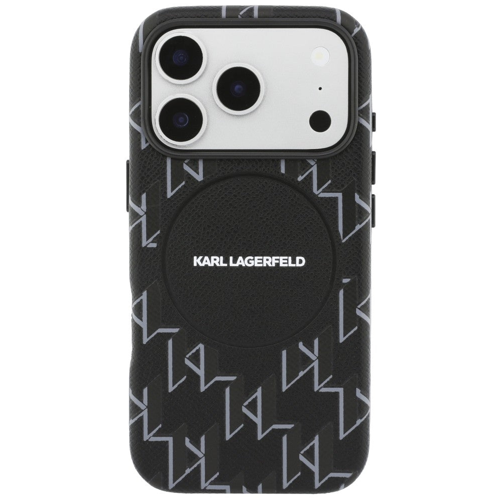 Karl Lagerfeld Monogram Logo MagSafe Case til iPhone 17 Pro Max - sort