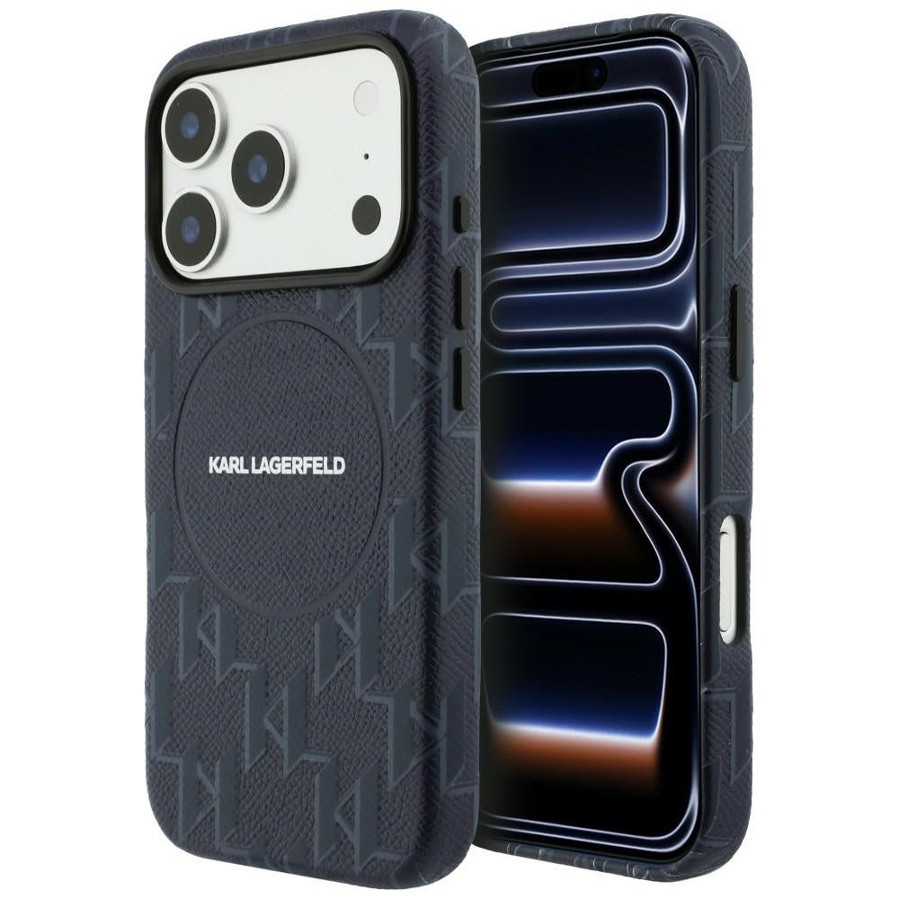 Karl Lagerfeld Monogram Logo MagSafe Case til iPhone 17 Pro - Blå
