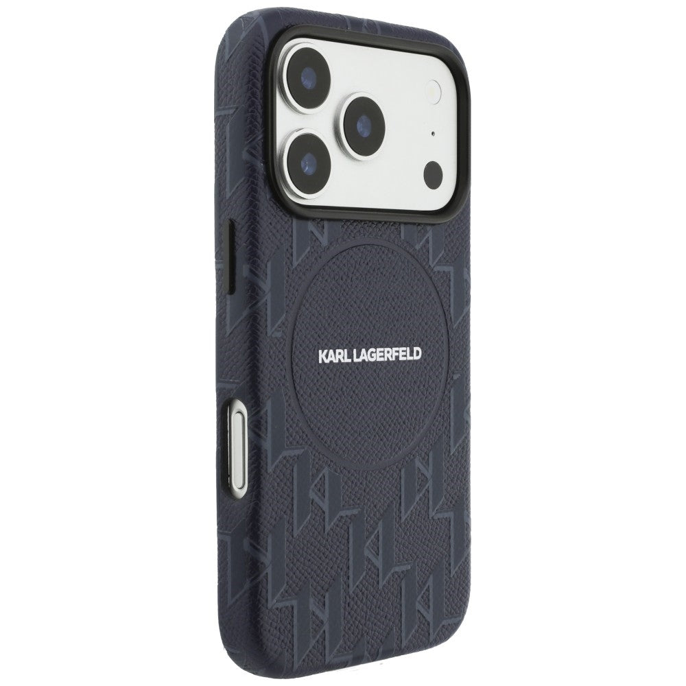 Karl Lagerfeld Monogram Logo MagSafe Case til iPhone 17 Pro - Blå
