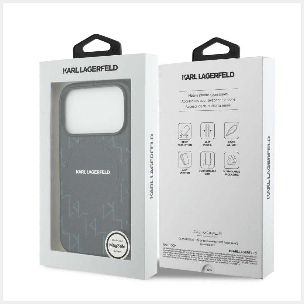 Karl Lagerfeld Monogram Logo MagSafe Case til iPhone 17 Pro - Blå