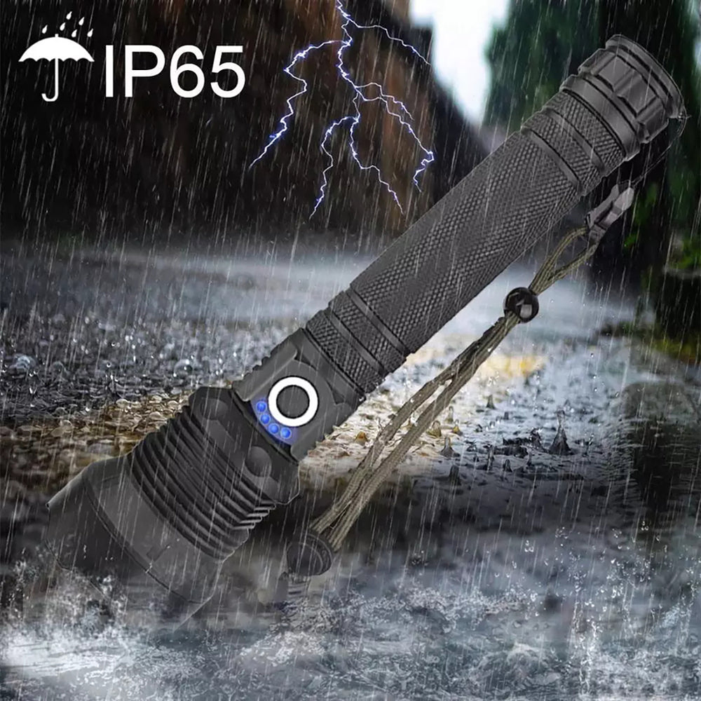 Wozinsky WLT-20W tactical flashlight 20 W 2000 lm CREE diodes IP65 with adjustable beam - black