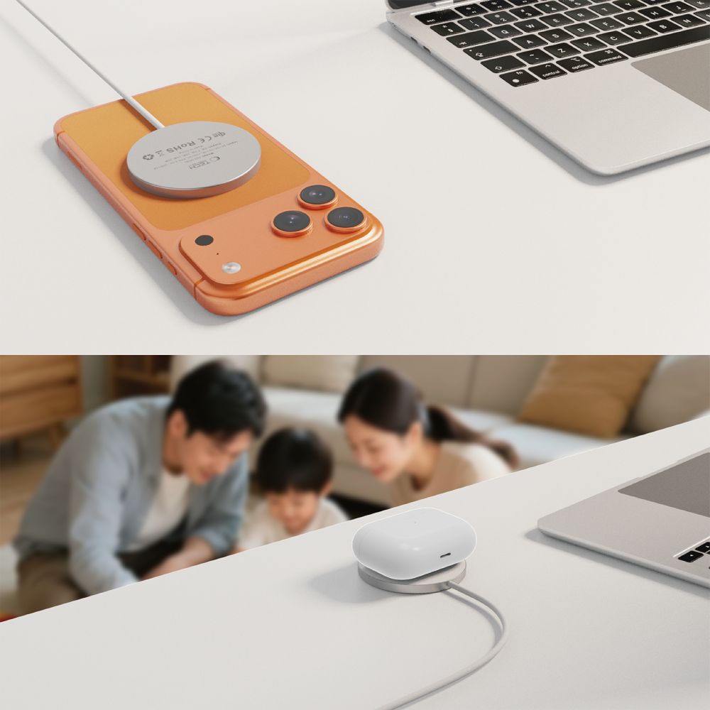 Tech-Protect A50 MagSafe 25W QI2.2 trådløs oplader - hvid