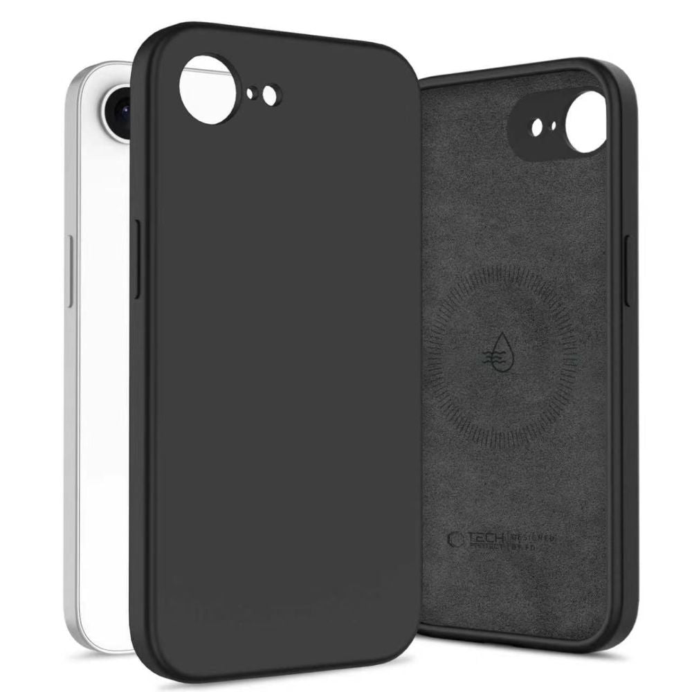 Tech-Protect Silicone MagSafe Case til iPhone 16e / 17e - sort