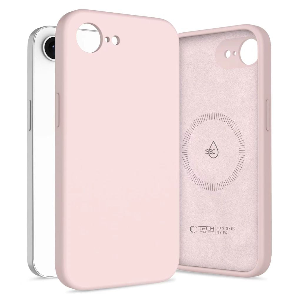 Tech-Protect Silicone MagSafe Case til iPhone 16e / 17e - Pink