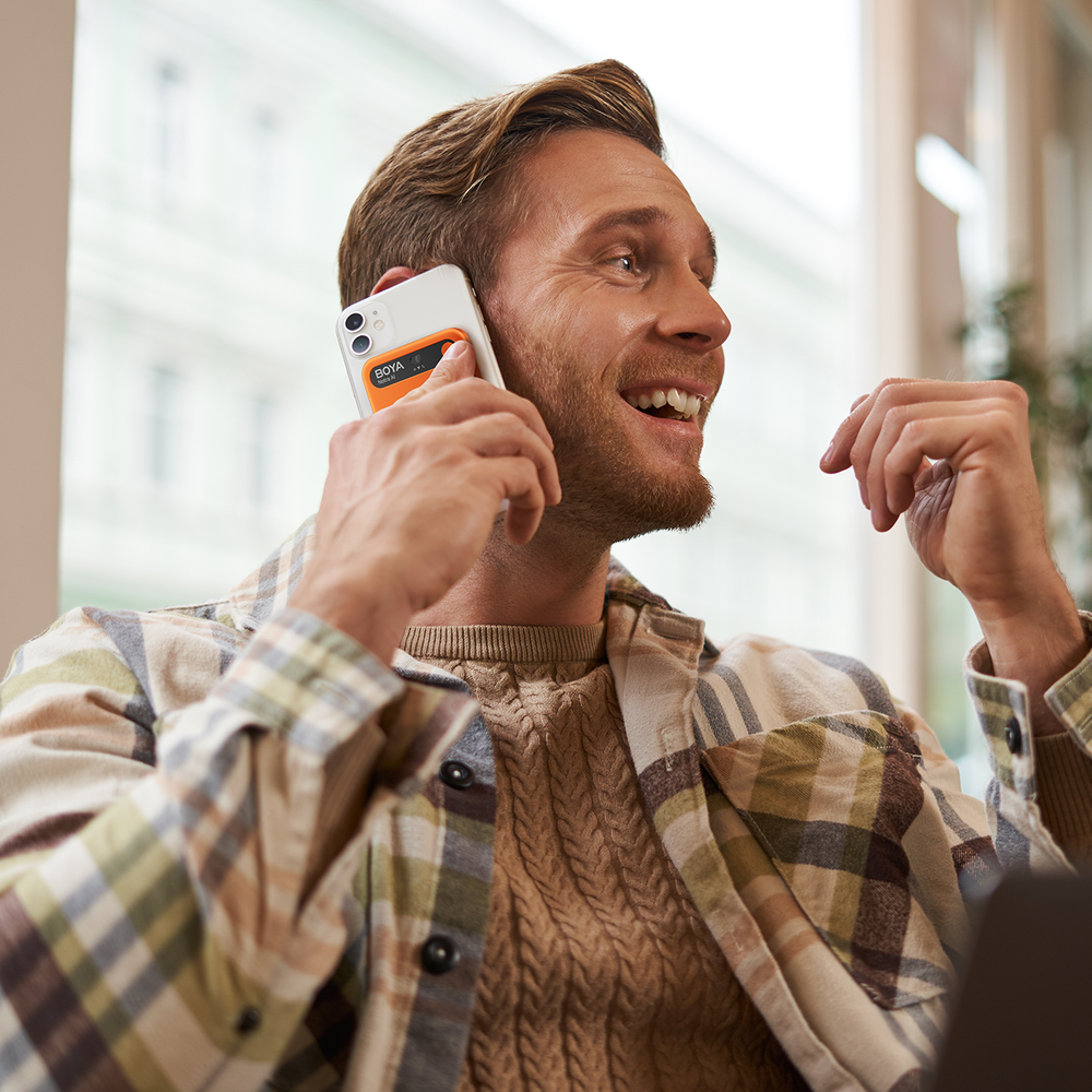 BOYA Notra Voice Recorder med AI Transcription - Orange