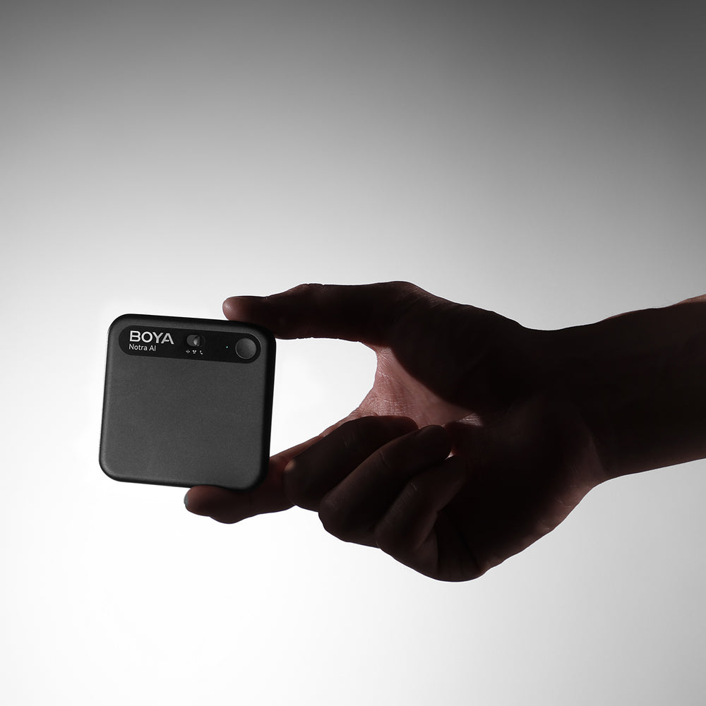 BOYA Notra Voice Recorder med AI Transcription - sort
