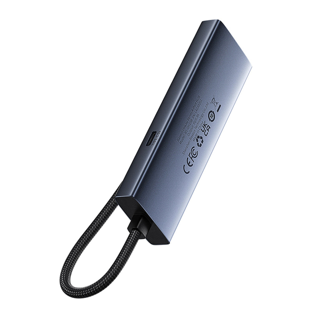 Baseus UltraJoy Series USB-A hub 4xUSB-A 3.0 1xUSB-C 5V - gray