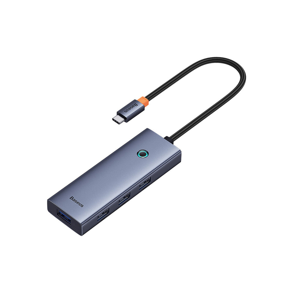 Baseus UltraJoy Series 5in1 USB-C HDMI 4K 4x USB-A 3.0 USB-hub - grå
