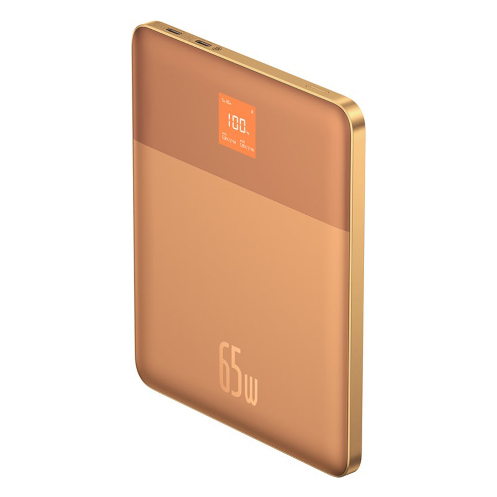 Baseus Blade2 12000mAh 65W Powerbank with Digital Display (with Baseus Mini White Series USB-C - USB-C 100W (20V/5A) 50cm White Cable) - Orange