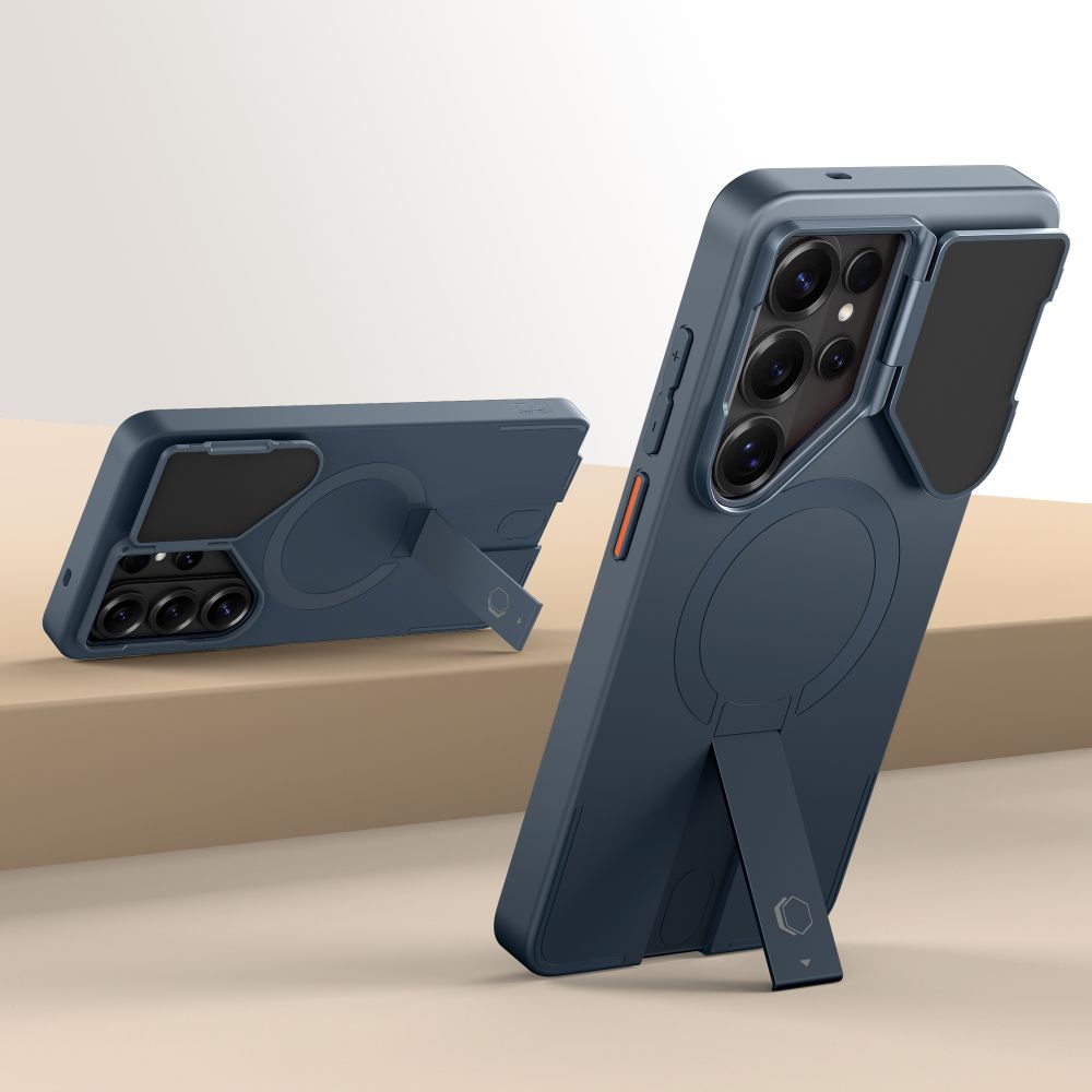Tech-Protect Kevlar Aura MagSafe Case til Samsung Galaxy S26 Ultra - Navy Blue