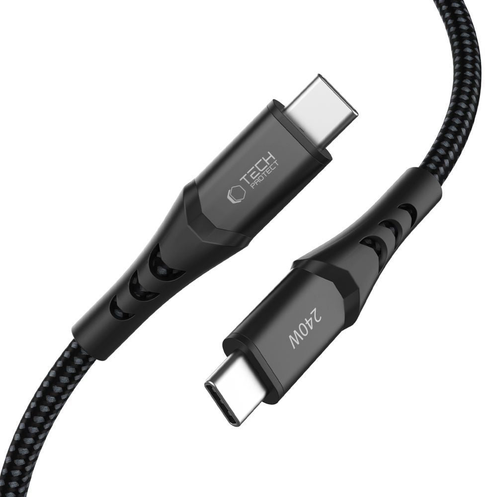 Tech-Protect Ultraboost UB11T USB-C / USB-C PD 240W / QC3.0 Kabel 200 cm - sort