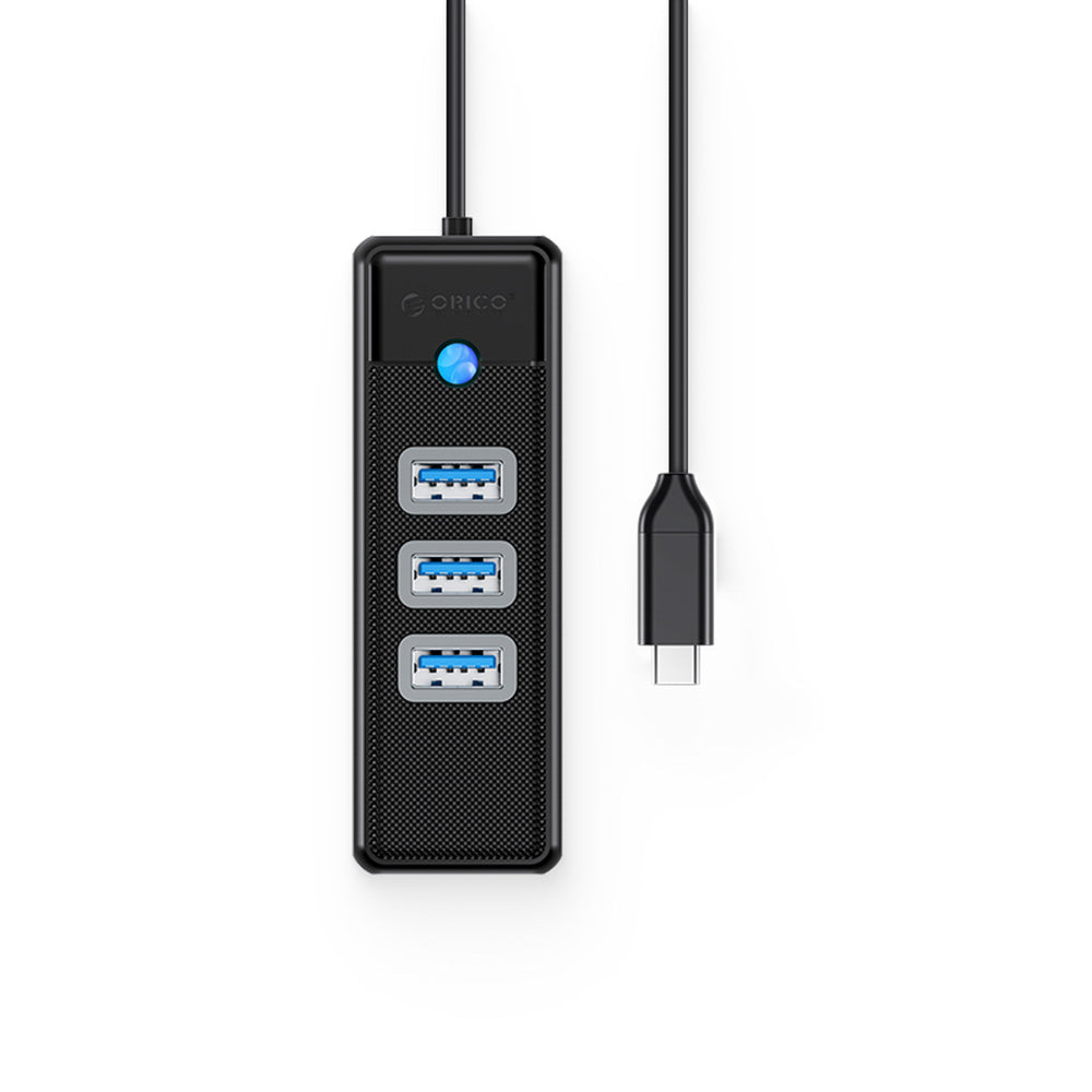 Orico PW3UR25-C3 USB Hub 4-Port 3x USB-A 3.0 1x RJ45 2.5G Ethernet 0.15m - Black