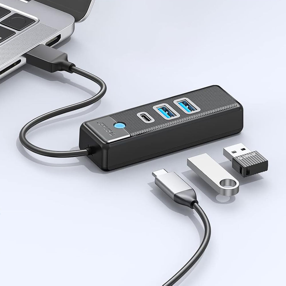Orico PWC2U-U3 3-port USB hub 2x USB-A 3.0 1x USB-C 3.0 1 m - black