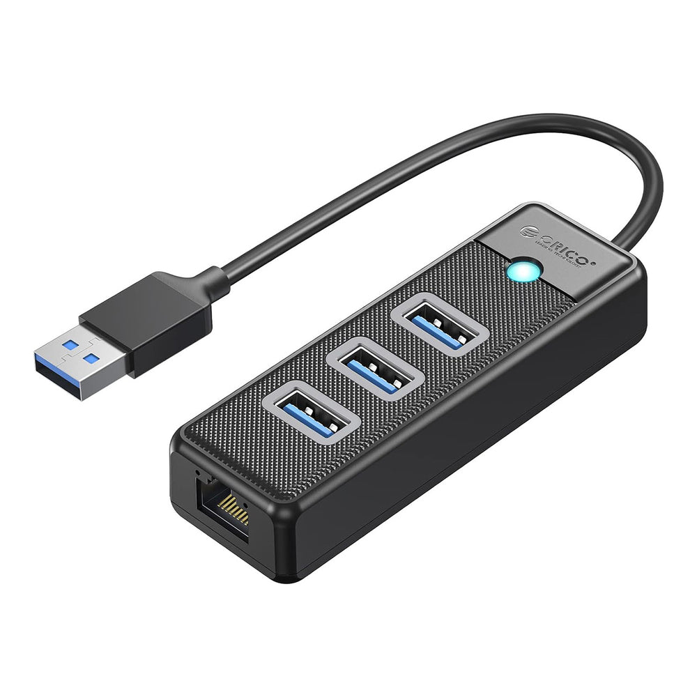 Orico PW3UR25-U3 USB Hub 4-Port 3x USB-A 3.0 1x RJ45 2.5G Ethernet 1 m - Black