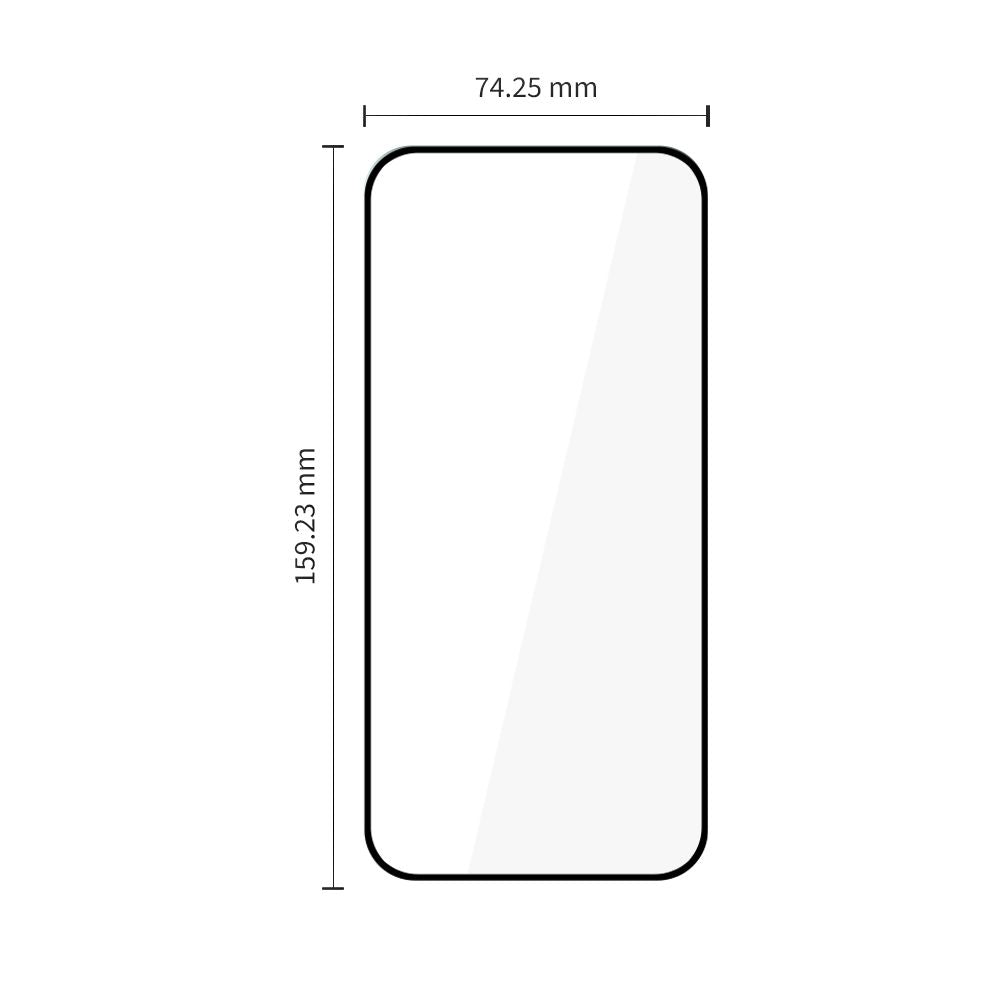 Tech-Protect Glass Fit+ 2-pakke af hærdet glas til Motorola Moto G67 / G77 - sort