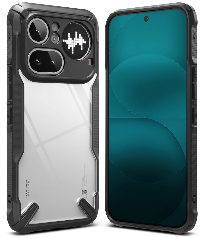 Ringke Fusion X-kasse til Nothing Phone 4A Pro - gennemsigtig og sort