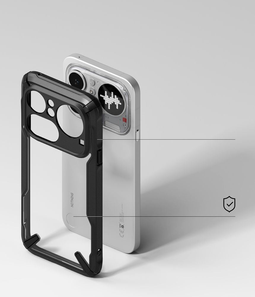 Ringke Fusion X-kasse til Nothing Phone 4A Pro - gennemsigtig og sort