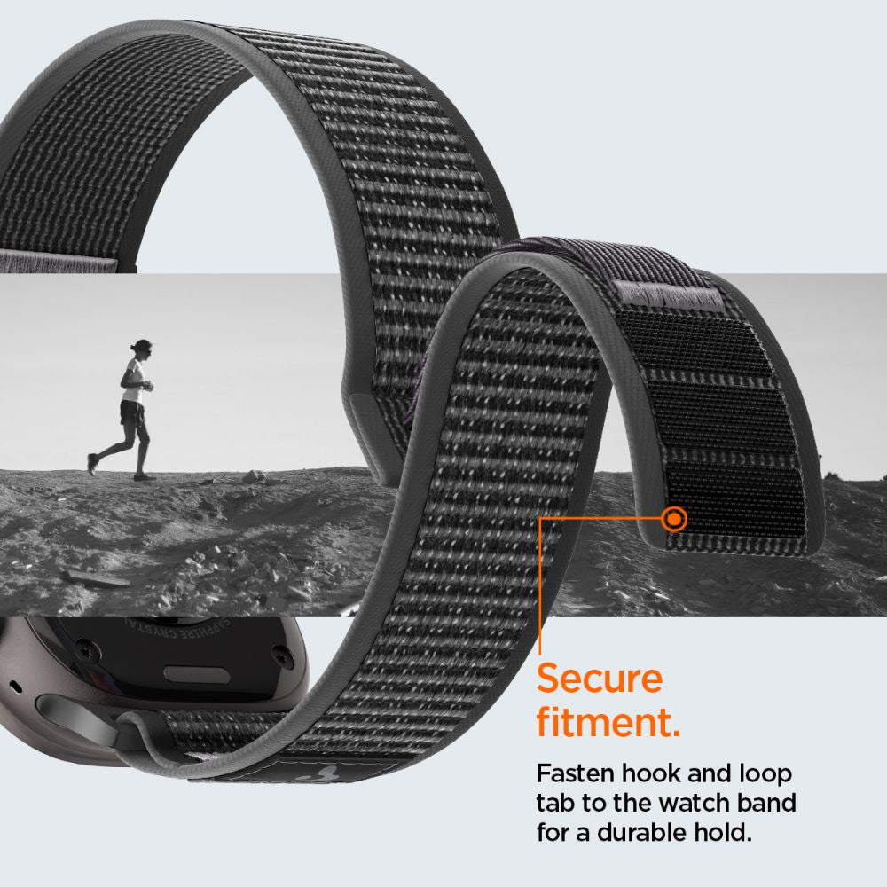 Spigen Athlex Air 2 rem til Apple Watch 44/45/46/49 mm - sort og grå