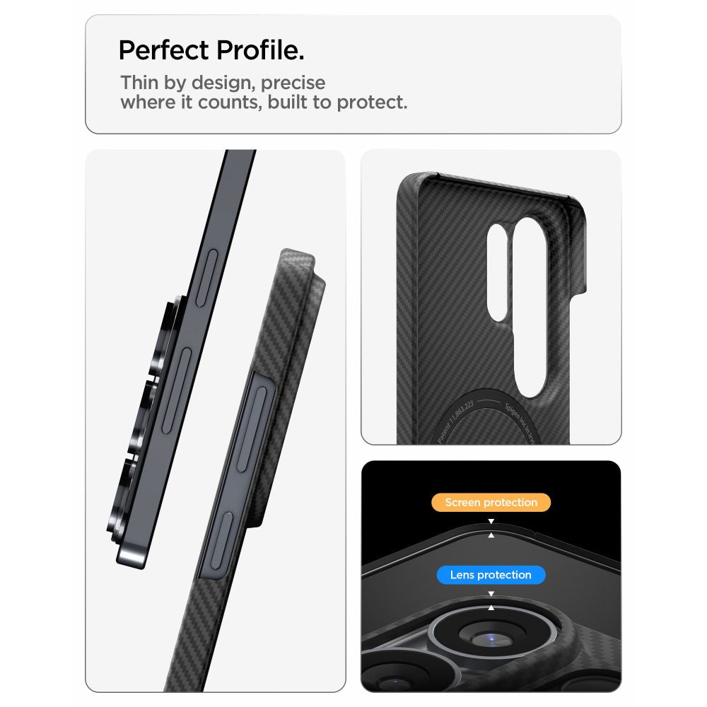 Spigen AirSkin Aramid Mag MagSafe Case til Samsung Galaxy S26 Ultra - sort