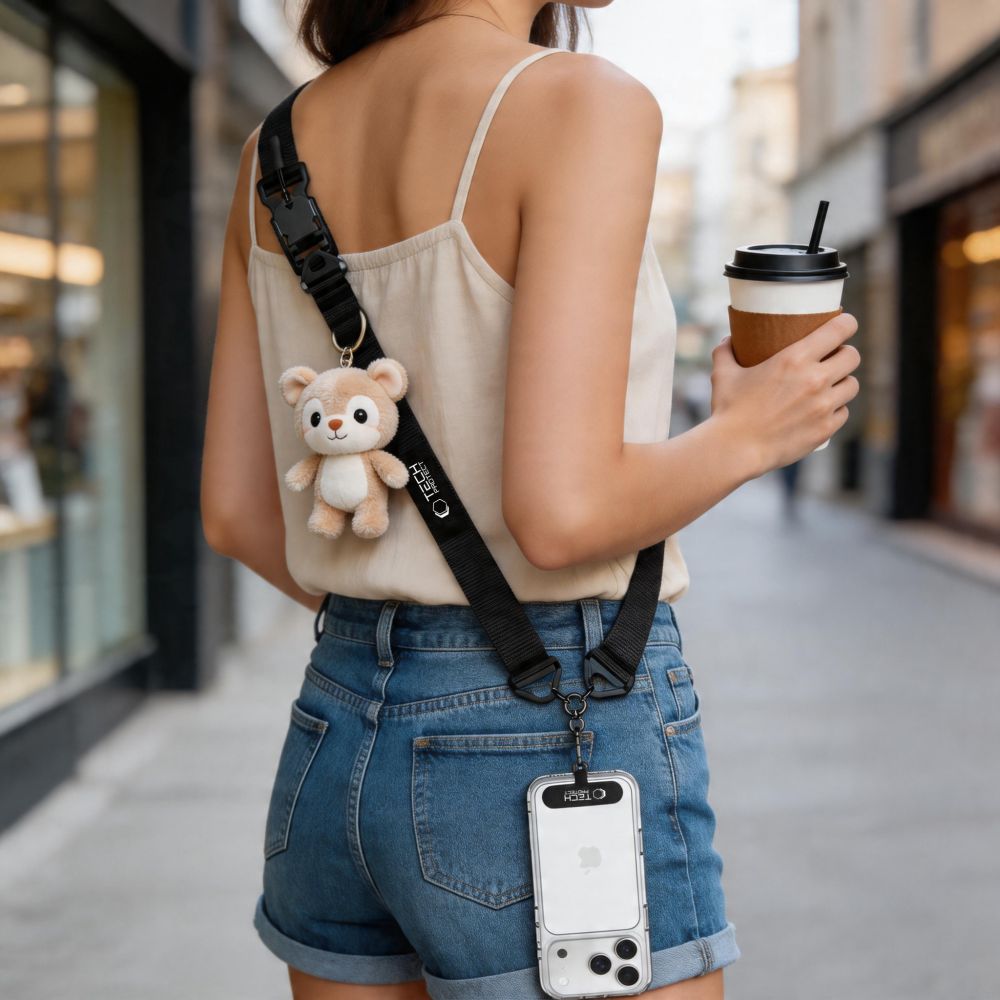 Tech-Protect C9S Rope Crossbody Phone Lanyard - sort