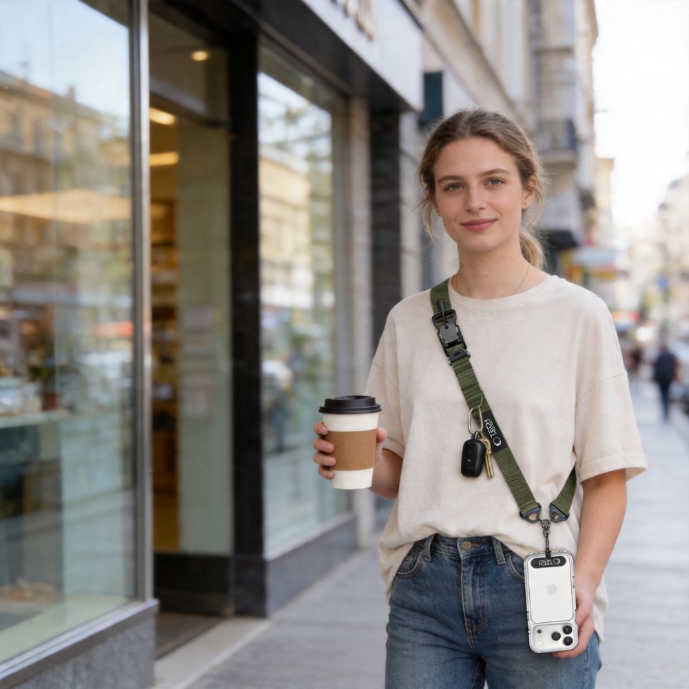 Tech-Protect C9S Rope Crossbody Phone Lanyard - Grøn
