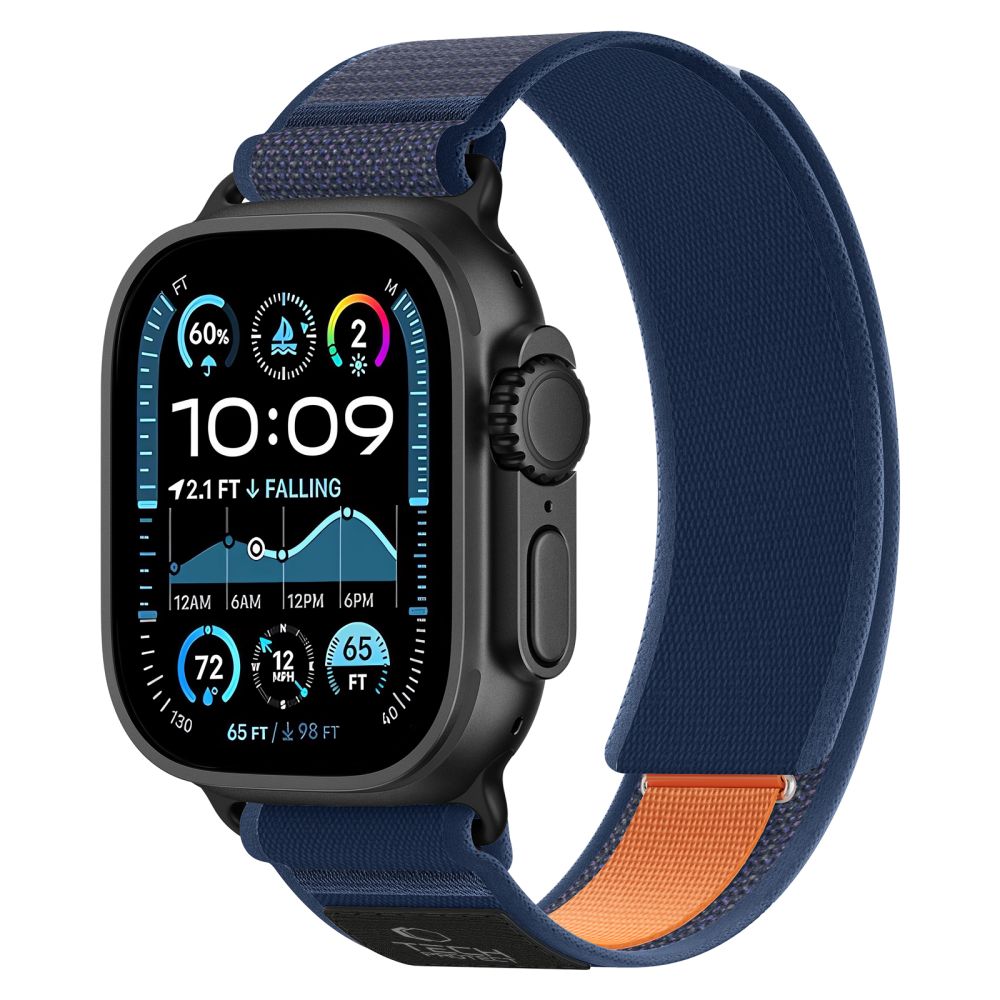 Tech-Protect Nylon Elite Strap til Apple Watch 44 / 45 / 46 / 49 mm - Navy Blue