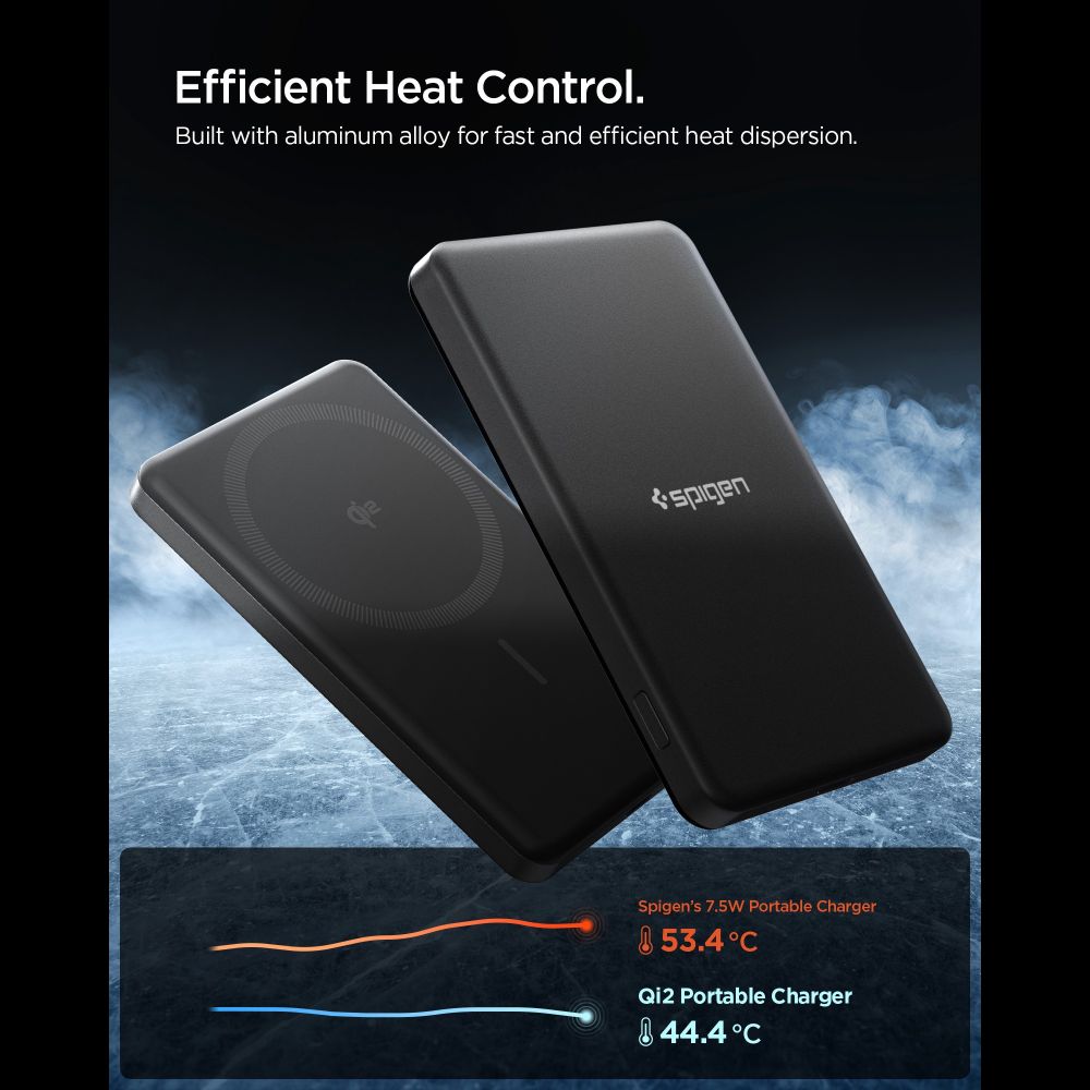 Spigen Essential EA2205MQ 5000MAH 22.5W QI2 Power Bank - sort