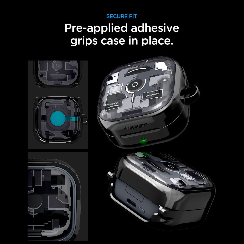 Spigen Ultra Hybrid Zero One Case til Samsung Galaxy Buds 4 / 4 Pro - sort