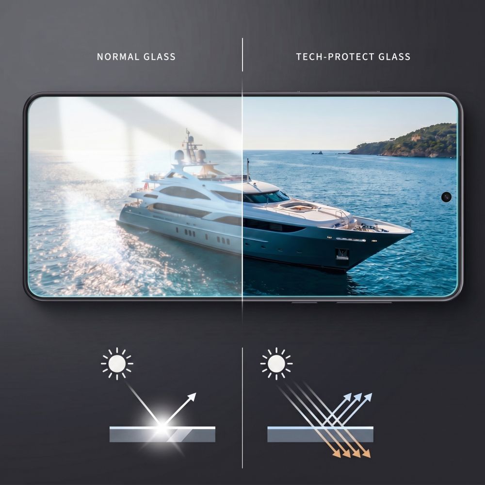 Tech-Protect Quick Set AR+ Anti-Reflective Glass for Samsung Galaxy S26+ - Black