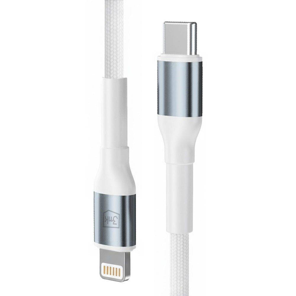3mk Hyper Cable N-SERIES USB-C / Lightning 1m PD 3.0 9V / 3A 27W - white