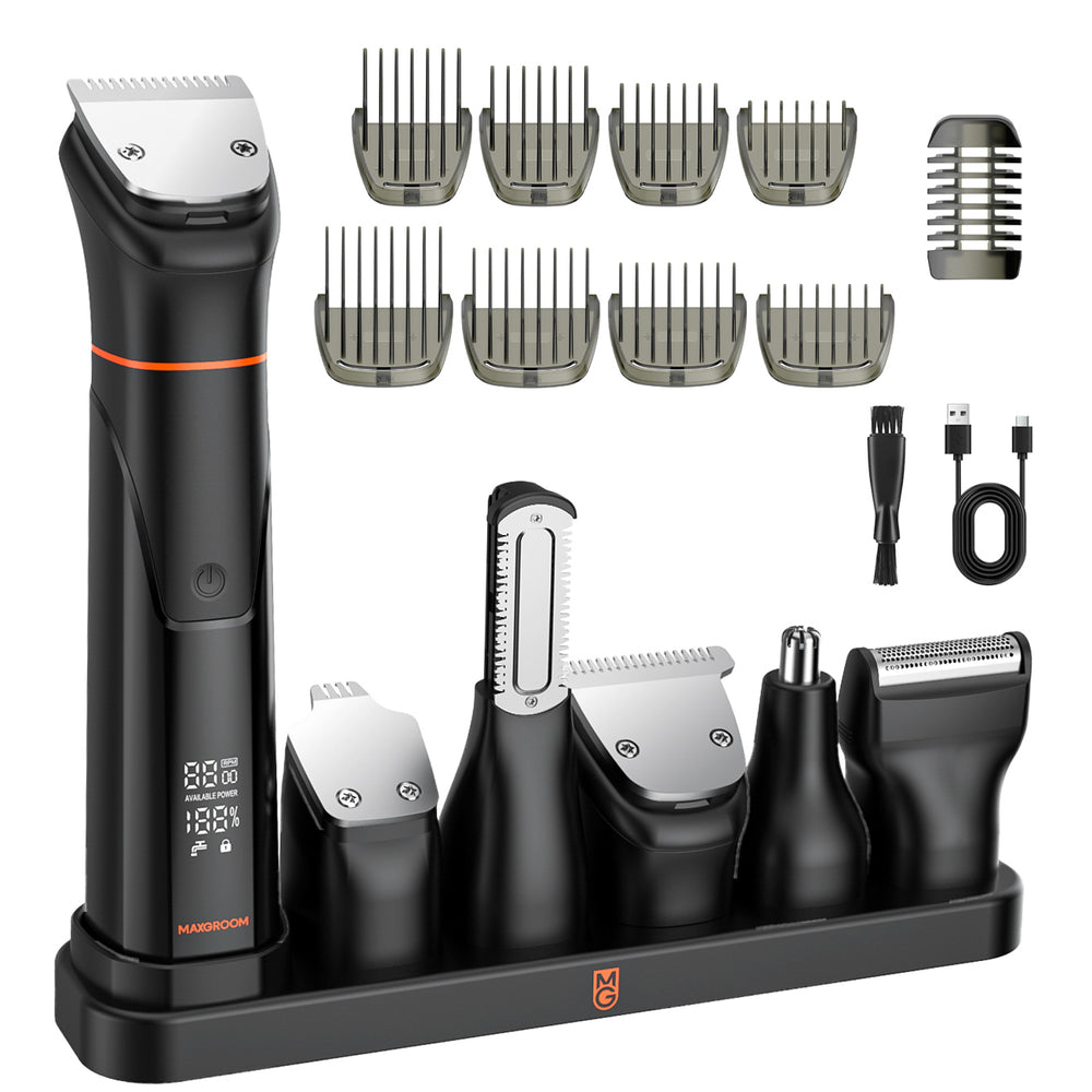 MAXGROOM JK-666 6-in-1 trimmer for beard, hair, body, nose and ears IPX6 - black