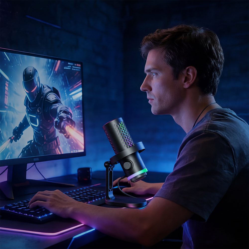BOYA CastMic G40 Wired USB-C Gaming Microphone - Black