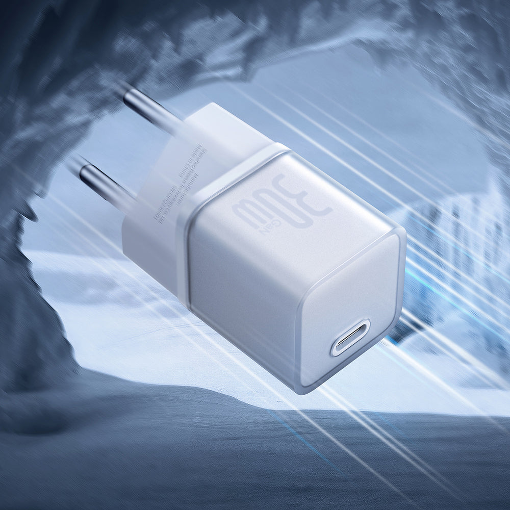 Baseus GaN5S 30W EU USB-C Wall Charger - White
