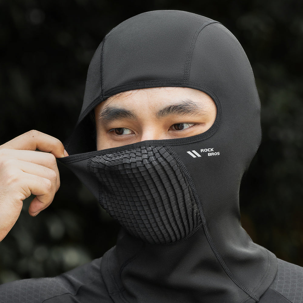 Rockbros LF25699 Fleece Bicycle Balaclava - Black