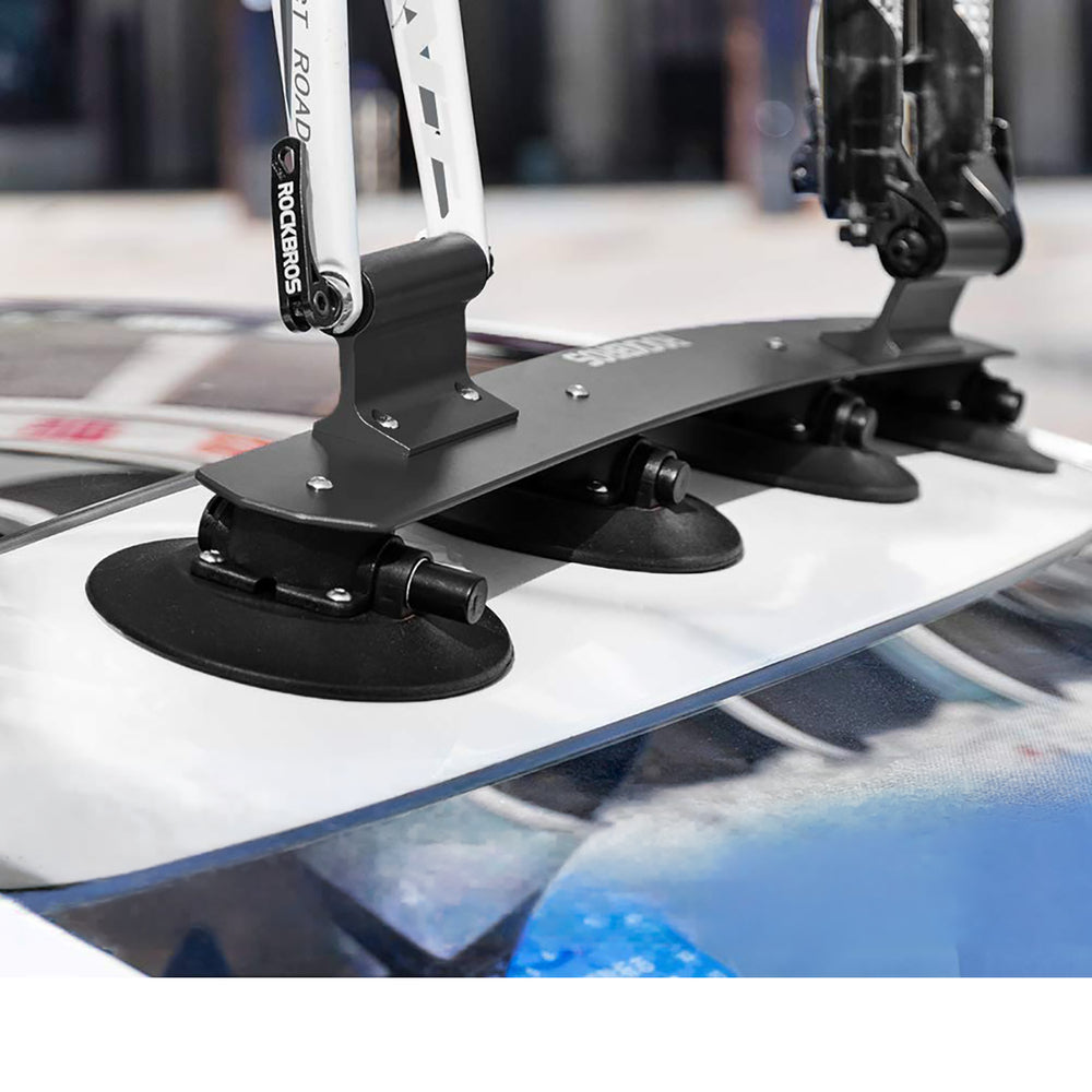 Rockbros XP1002 Suction Cup Roof Rack for 2 Bikes - Black