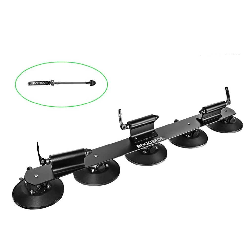 Rockbros XP1003 Suction Cup Roof Rack for 3 Bikes - Black