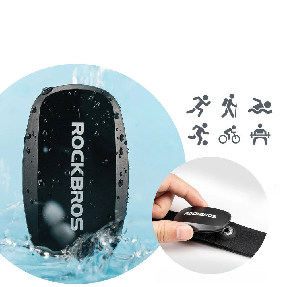 Rockbros HRM812 Bluetooth ANT+ Heart Rate Monitor Belt HRM Sensor IP67 - Black