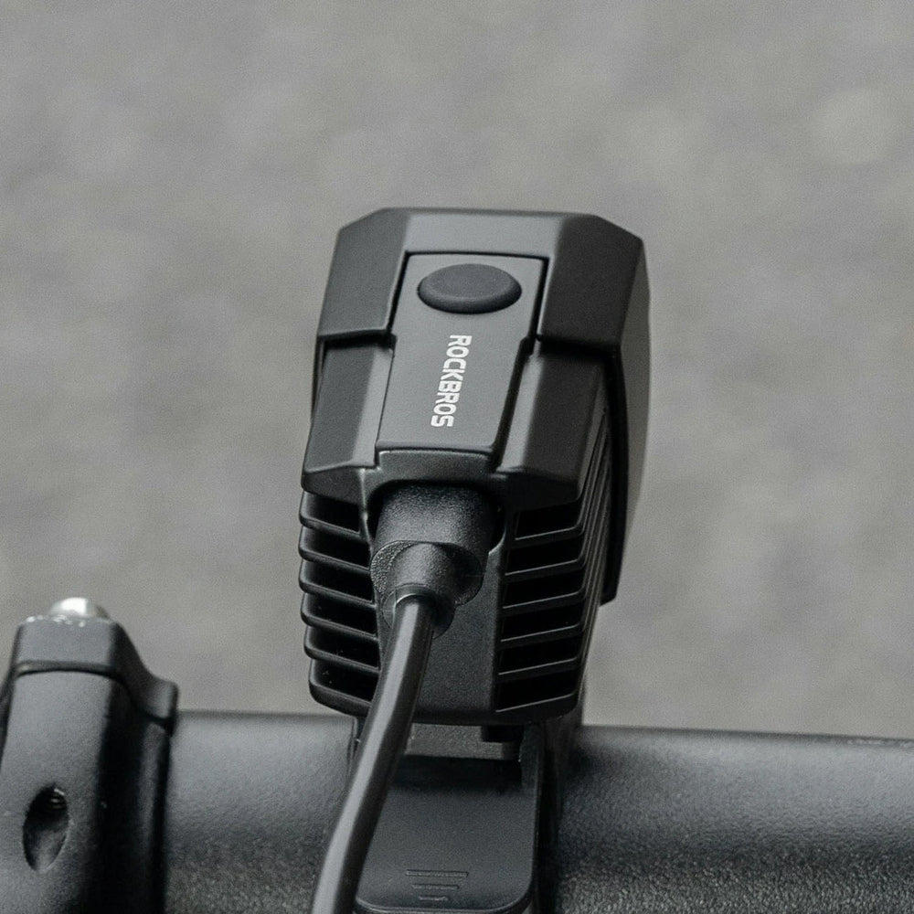 Rockbros RHL1600 Front Bike Light 1600lm with External Power Supply USB-C - Black